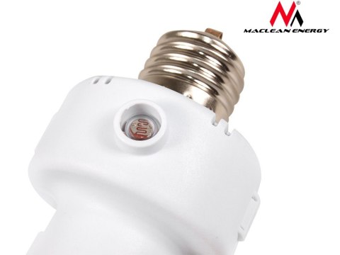 O PRAWA ŻARÓWKI MACLEAN, E27, MAx. 100W, Z CZUJNIKIEM ZMIERZCHU, TIMER, KOLOR BIAŁY, MCE21W O PRAWA ŻARÓWKI MACLEAN, E27, MAx. 100W, Z CZUJNIKIEM ZMIERZCHU, TIMER, KOLOR BIAŁY, MCE21W