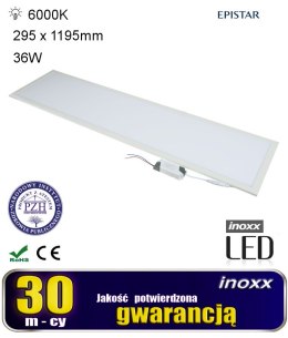 PANEL LED 120x30 36W LAM PA SUFITOWA SLIM KASETON 6000K ZIMNY