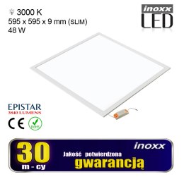 PANEL LED 60x60 48W LAM PA SUFITOWA KASETON 3000K CIE PŁY