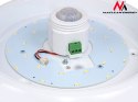 PLAFON LED Z CZUJNIKIEM RUCHU I ZASILANIEM AWARYJNYM MACLEAN, CZUJNIK PIR I ZASILANIE AWARYJNE, ZASIĘG 6M, 12W, BARWA NEUTRALNA