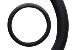 POKROWIEC SKÓRZANY  PERFOROWANY NAKŁADKA NA KIEROWNICĘ SAMOCHODOWĄ M 37-39CM AMIO-01766