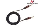 PRZEWÓD MACLEAN, JACK 3.5MM, PŁASKI, METALOWY WTYK, 2M, CZARNY, MCTV-695 B