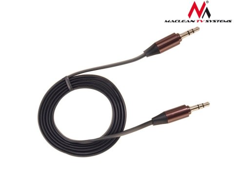PRZEWÓD MACLEAN, JACK 3.5MM, PŁASKI, METALOWY WTYK, 2M, CZARNY, MCTV-695 B PRZEWÓD MACLEAN, JACK 3.5MM, PŁASKI, METALOWY WTYK, 2M, CZARNY, MCTV-695 B