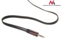 PRZEWÓD MACLEAN, JACK 3.5MM, PŁASKI, METALOWY WTYK, 2M, CZARNY, MCTV-695 B