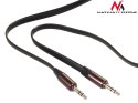 PRZEWÓD MACLEAN, JACK 3.5MM, PŁASKI, METALOWY WTYK, 2M, CZARNY, MCTV-695 B