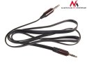 PRZEWÓD MACLEAN, JACK 3.5MM, PŁASKI, METALOWY WTYK, 2M, CZARNY, MCTV-695 B