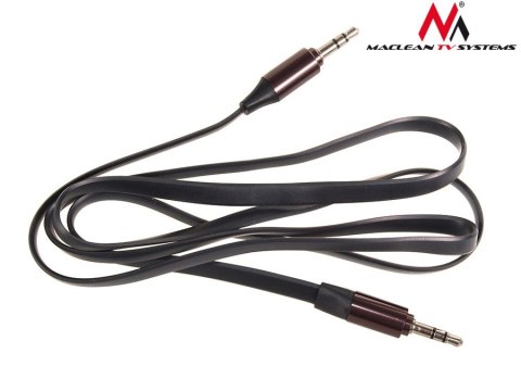 PRZEWÓD MACLEAN, JACK 3.5MM, PŁASKI, METALOWY WTYK, 2M, CZARNY, MCTV-695 B PRZEWÓD MACLEAN, JACK 3.5MM, PŁASKI, METALOWY WTYK, 2M, CZARNY, MCTV-695 B