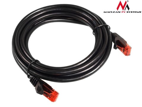 PRZEWÓD KABEL PATCHCORD UTP MACLEAN, WTYK-WTYK, CAT6, 15M, CZARNY, MCTV-739 PRZEWÓD KABEL PATCHCORD UTP MACLEAN, WTYK-WTYK, CAT6, 15M, CZARNY, MCTV-739