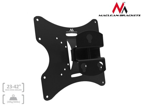 UCHWYT DO TELEWIZORA LUB MONITORA MACLEAN, UNIWERSALNY, MAx VESA 200x200, 23-50", 30KG, CZARNY, MC-501A B UCHWYT DO TELEWIZORA LUB MONITORA MACLEAN, UNIWERSALNY, MAx VESA 200x200, 23-50", 30KG, CZARNY, MC-501A B