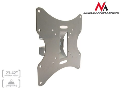 UCHWYT DO TELEWIZORA LUB MONITORA MACLEAN, UNIWERSALNY, MAx VESA 200x200, 23-50" 30KG, SREBRNY, MC-501A S UCHWYT DO TELEWIZORA LUB MONITORA MACLEAN, UNIWERSALNY, MAx VESA 200x200, 23-50" 30KG, SREBRNY, MC-501A S