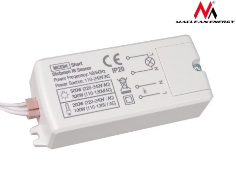 WŁĄCZNIK BEZDOTYKOWY MACLEAN, NA PODCZERWIEŃ, 220-240V/AC, 50/60HZ, 5A, MCE84 WŁĄCZNIK BEZDOTYKOWY MACLEAN, NA PODCZERWIEŃ, 220-240V/AC, 50/60HZ, 5A, MCE84