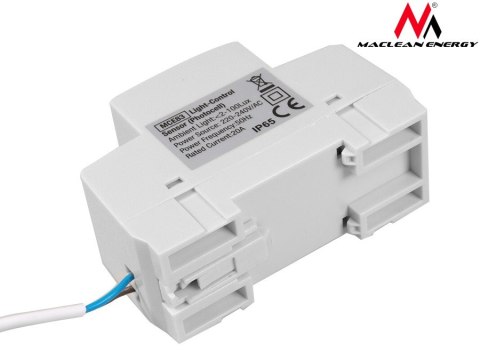 WYŁĄCZNIK ZMIERZCHOWY MACLEAN,NA SZYNĘ DIN, Z ZEWNĘTRZNĄ SONDĄ, 220-240V/AC, 50HZ, 20A, MCE83 WYŁĄCZNIK ZMIERZCHOWY MACLEAN,NA SZYNĘ DIN, Z ZEWNĘTRZNĄ SONDĄ, 220-240V/AC, 50HZ, 20A, MCE83