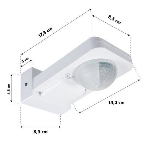 CZUJNIK RUCHU PIR MACLEAN, NA PODCZERWIEŃ, IP65, MAx 2000W, MCE243 CZUJNIK RUCHU PIR MACLEAN, NA PODCZERWIEŃ, IP65, MAx 2000W, MCE243