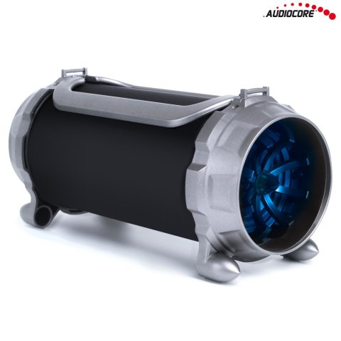 GŁOŚNIK BAZOOKA BLUETOOTH AUDIOCORE, RADIO FM, KARTA MICROSD, CZARNY, MOC 100W, 2000MAH, AC890