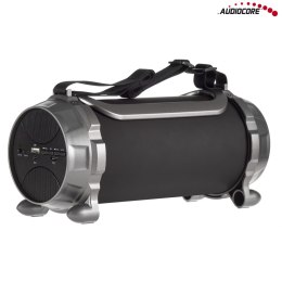 GŁOŚNIK BAZOOKA BLUETOOTH AUDIOCORE, RADIO FM, KARTA MICROSD, CZARNY, MOC 100W, 2000MAH, AC890