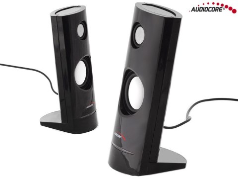 GŁOŚNIKI KOM PUTEROWE 8W USB BLACK AUDIOCORE AC860 GŁOŚNIKI KOM PUTEROWE 8W USB BLACK AUDIOCORE AC860
