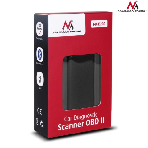 INTERFEJS DIAGNOSTYCZNY OBD2 MACLEAN, 4.0 BLUETOOTH, IOS, ANDROID, MCE200 INTERFEJS DIAGNOSTYCZNY OBD2 MACLEAN, 4.0 BLUETOOTH, IOS, ANDROID, MCE200