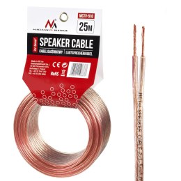 KABEL  PRZEWÓD GŁOŚNIKOWY TRANS PARENT PVC MACLEAN, 2*1.5MM2 / 48*0.20 CCA 3,5*7,0MM, 25M, MCTV-510