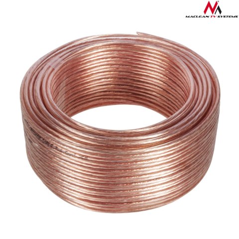 KABEL PRZEWÓD GŁOŚNIKOWY TRANS PARENT PVC MACLEAN, 2*1.5MM2 / 48*0.20 CCA 3,5*7,0MM, 25M, MCTV-510 KABEL PRZEWÓD GŁOŚNIKOWY TRANS PARENT PVC MACLEAN, 2*1.5MM2 / 48*0.20 CCA 3,5*7,0MM, 25M, MCTV-510