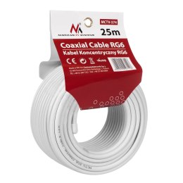 KABEL  PRZEWÓD KONCENTRYCZNY ANTENOWY/SATELITARNY MACLEAN, 1.0CCS RG6, 25M, MCTV-574