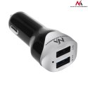 ŁADOWARKA SAMOCHODOWA MAx4,8A 2xUSB MACLEAN ENERGY MCE157 QUALCOMM QUICK CHARGE QC 3.0  PLUS KABEL 1.5M SILVER
