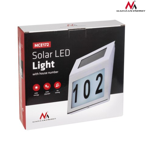 LAM PA SOLARNA LED MACLEAN, Z NUMEREM DOMU, MCE172 LAM PA SOLARNA LED MACLEAN, Z NUMEREM DOMU, MCE172