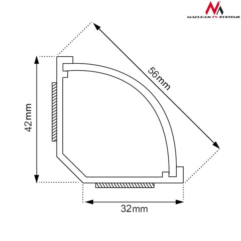 LISTWA MASKUJĄCA MACLEAN, KANAŁ KABLOWY, Z TAŚMĄ , BIAŁA, 1.5M 56*32MM, MCTV-576 LISTWA MASKUJĄCA MACLEAN, KANAŁ KABLOWY, Z TAŚMĄ , BIAŁA, 1.5M 56*32MM, MCTV-576