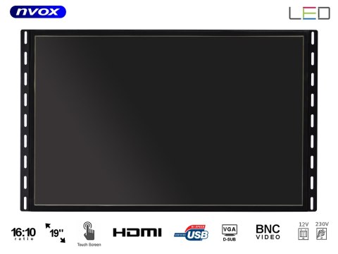 MONITOR DOTYKOWY O PEN FRAME LED 19CALI VGA HDMI USB BNC 12V 230V MONITOR DOTYKOWY O PEN FRAME LED 19CALI VGA HDMI USB BNC 12V 230V