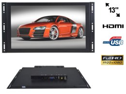 MONITOR O PEN FRAME I PS LED 13CALI FULL HD VGA HDMI USB AV 12V 230V