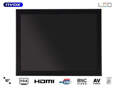 MONITOR O PEN FRAME LED 10CALI VGA HDMI USB BNC AV 12V 230V