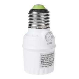 O PRAWA ŻARÓWKI Z CZUJNIKIEM DŹWIĘKU MACLEAN, E27 Z CZUJNIKIEM DZWIĘKU, MAx 100W, ZAKRES 30DB - 90DB, MCE232