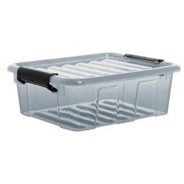 POJEMNIK Z  POKRYWĄ PLAST TEAM HOME BOx 1,6L TRANS PARENTNY SZARY