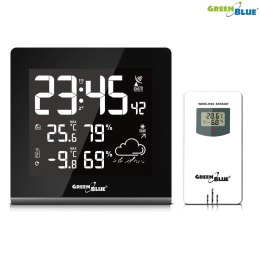 STACJA  POGODY BEZ PRZEWODOWA 9 KOLORÓW GREENBLUE GB151 DCF VA LCD