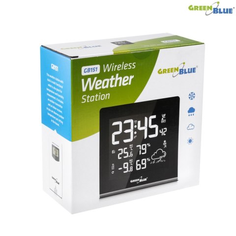STACJA POGODY BEZ PRZEWODOWA 9 KOLORÓW GREENBLUE GB151 DCF VA LCD STACJA POGODY BEZ PRZEWODOWA 9 KOLORÓW GREENBLUE GB151 DCF VA LCD
