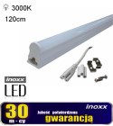 ŚWIETLÓWKA LED LINIOWA T5 120CM 18W CIE PŁA 3000K LAM PA NATYNKOWA ZINTEGROWANA Z O PRAWĄ