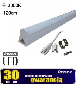 ŚWIETLÓWKA LED LINIOWA T5 120CM 18W CIE PŁA 3000K LAM PA NATYNKOWA ZINTEGROWANA Z O PRAWĄ