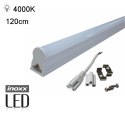 ŚWIETLÓWKA LED LINIOWA T5 120CM 18W NEUTRALNA 4000K LAM PA NATYNKOWA ZINTEGROWANA Z O PRAWĄ