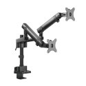 UCHWYT MACLEAN, BIURKOWY NA 2 MONITORY LCD, VESA 75x75 ORAZ 100x100, 17-32", 2x8KG, MC-812
