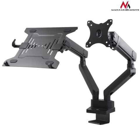 UCHWYT MACLEAN, BIURKOWY PODWÓJNY, DO MONITORA I LA PTO PA, VESA 75x75 100x100, 17"-32", 2x8KG, MC-813 UCHWYT MACLEAN, BIURKOWY PODWÓJNY, DO MONITORA I LA PTO PA, VESA 75x75 100x100, 17"-32", 2x8KG, MC-813