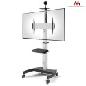WÓZEK STAND  PROFESJONALNY MACLEAN, ALUMINIOWY, REGULOWANY, DO TELEWIZORA NA KÓŁKACH, MAx VESA 600x400, MAx 50KG, MC-801