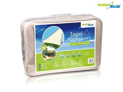 ŻAGIEL OGRODOWY ZACIENIACZ UV POLIESTER 4M TRÓJKĄT GREENBLUE GB501 KREMOWY HYDROFOBOWA POWIERZCHNIA ŻAGIEL OGRODOWY ZACIENIACZ UV POLIESTER 4M TRÓJKĄT GREENBLUE GB501 KREMOWY HYDROFOBOWA POWIERZCHNIA
