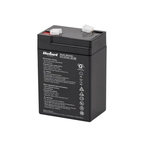 AKUMULATOR ŻELOWY REBEL 6V 4.5AH AKUMULATOR ŻELOWY REBEL 6V 4.5AH