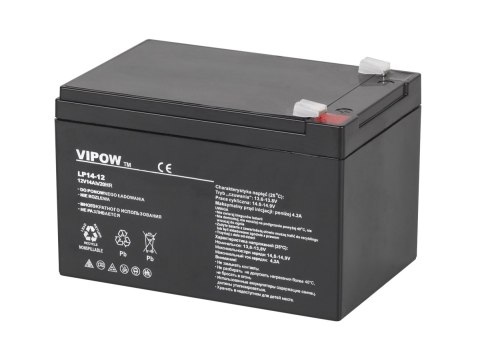 AKUMULATOR ŻELOWY VIPOW 12V 14AH AKUMULATOR ŻELOWY VIPOW 12V 14AH