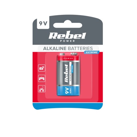 BATERIA ALKALICZNA REBEL EXTREME 9V 6LR6 BATERIA ALKALICZNA REBEL EXTREME 9V 6LR6
