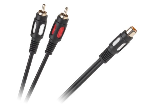 KABEL 1RCA GNIAZDO - 2 WTYKI RCA 25CM KABEL 1RCA GNIAZDO - 2 WTYKI RCA 25CM