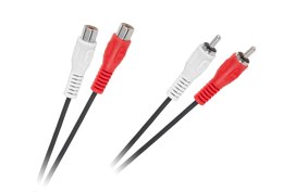 KABEL 2 x RCA WTYK - 2 x RCA GNIAZDO 5M