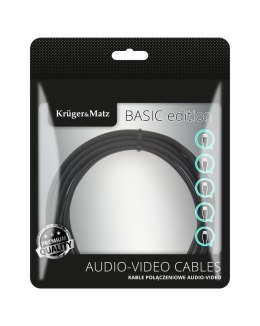 KABEL JACK 3.5 WTYK STEREO - 2RCA 10M KRUGER&MATZ BASIC
