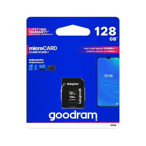 KARTA PAMIĘCI MICROSD 128GB UHS-I GOODRAM Z ADA PTEREM KARTA PAMIĘCI MICROSD 128GB UHS-I GOODRAM Z ADA PTEREM