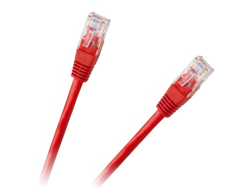PATCHCORD KABEL UTP 8C WTYK-WTYK 0,5M CCA CZERWONY CAT.6E PATCHCORD KABEL UTP 8C WTYK-WTYK 0,5M CCA CZERWONY CAT.6E