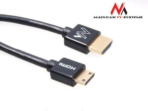 PRZEWÓD MACLEAN, HDMI-MINIHDMI, ULTRA SLIM, V1.4, A-C, 2M, MCTV-712 PRZEWÓD MACLEAN, HDMI-MINIHDMI, ULTRA SLIM, V1.4, A-C, 2M, MCTV-712